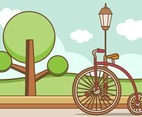 Illustration Of Retro Bicycle