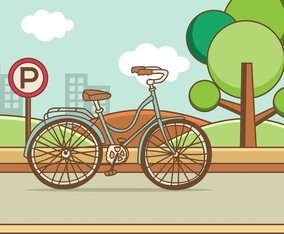 Retro Illustration Bicycle