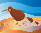 Free Kiwi Bird Vector Illustration