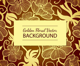 Golden Floral Background