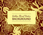 Golden Floral Background