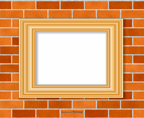 Frame on Brick Wall Background