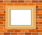 Frame on Brick Wall Background