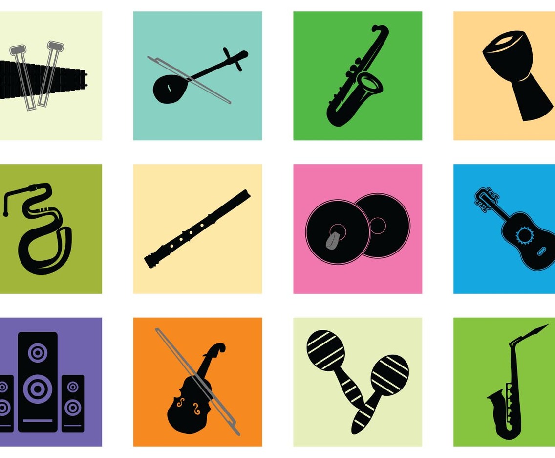 Silhouette Of Music Instrument