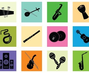 Silhouette Of Music Instrument