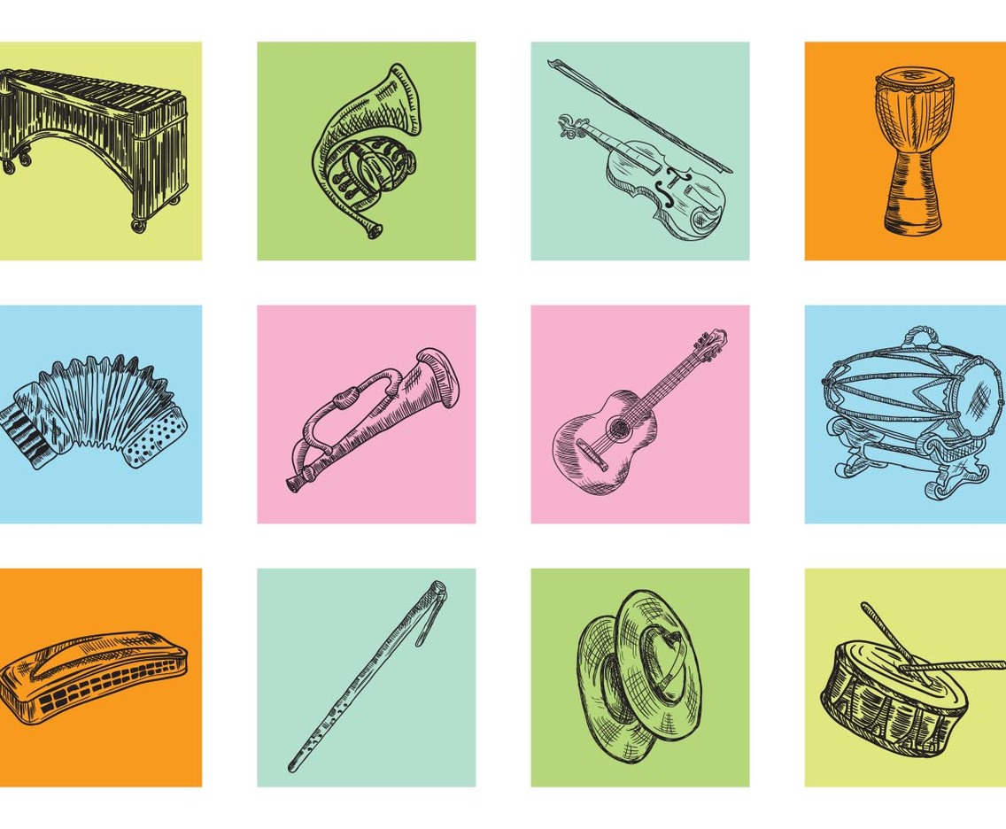 Hand Drawn Music Instrument