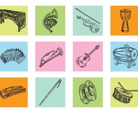 Hand Drawn Music Instrument