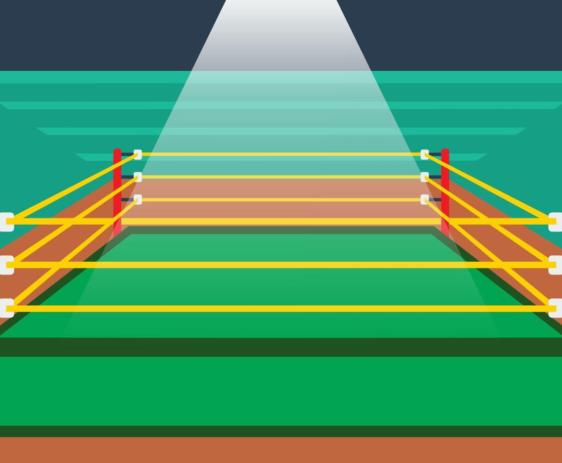 Illustration Of Wrestling Ring