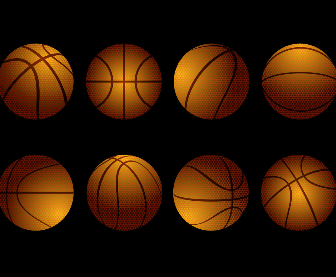 Free Textured Basketball Collection Vector