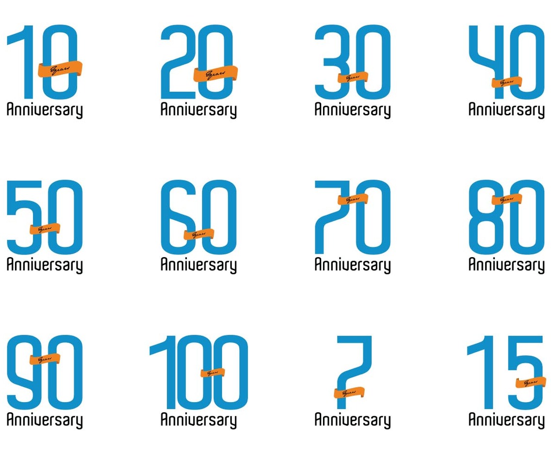 Anniversary Vector Number