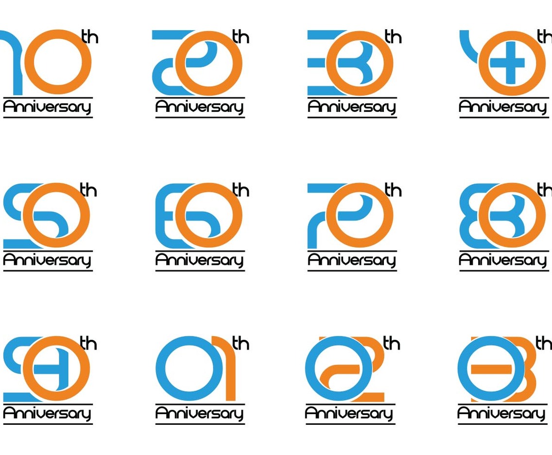 Vector Set Of Anniversary Number