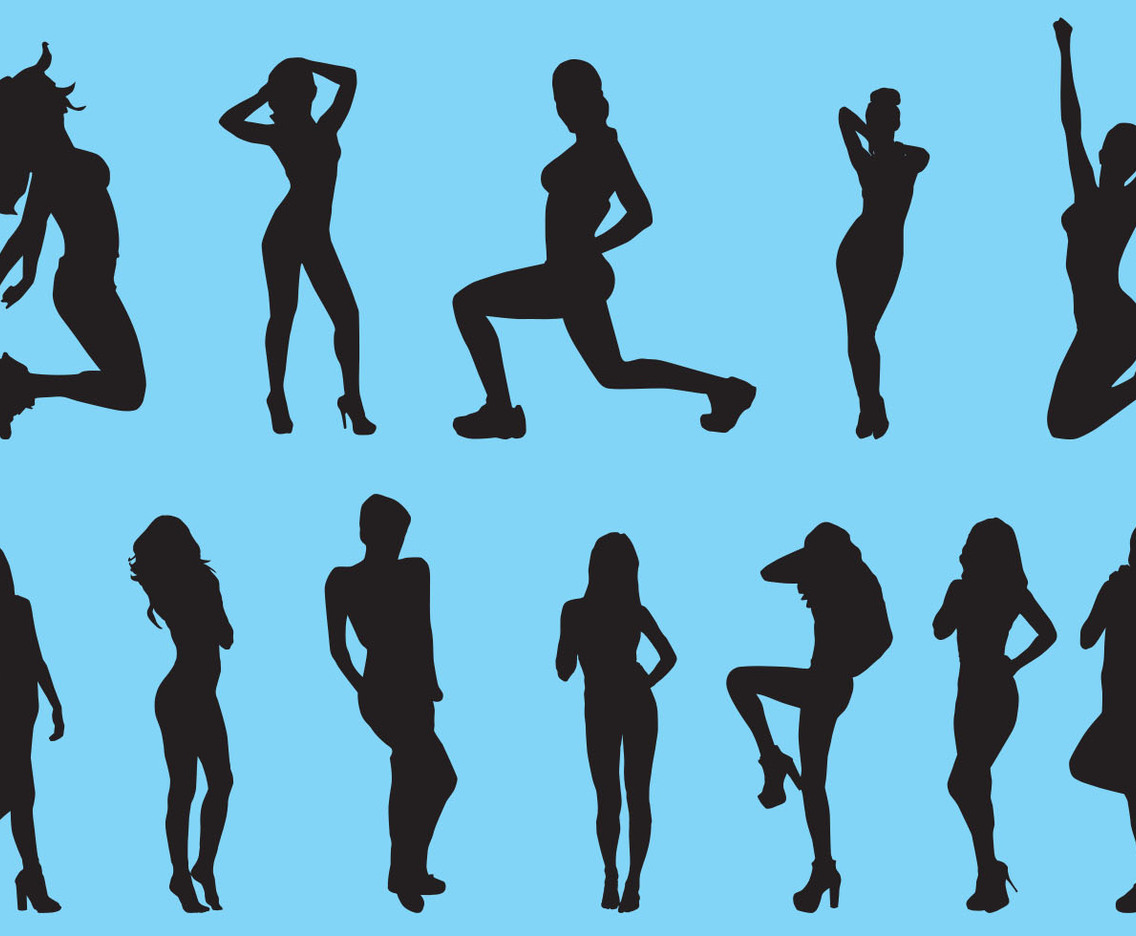 Silhouette Of Slimming Woman