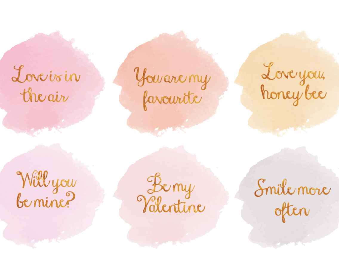 Vector Valentine's Day Messages