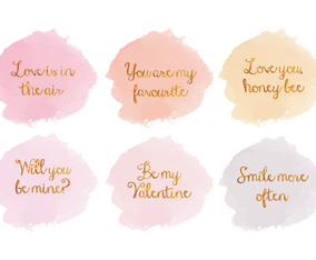 Vector Valentine's Day Messages