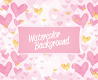 Vector Valentine's Day Watercolor Pattern