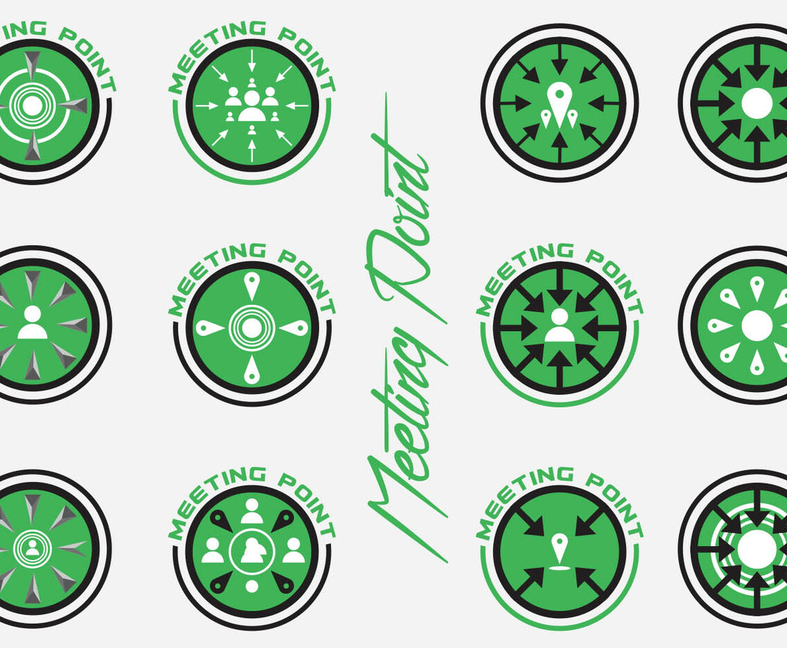 Meeting Point Sign Icon