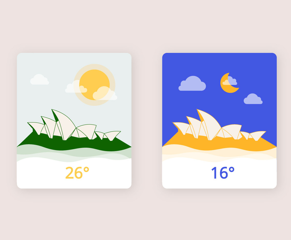 Day Night Weather Illustration