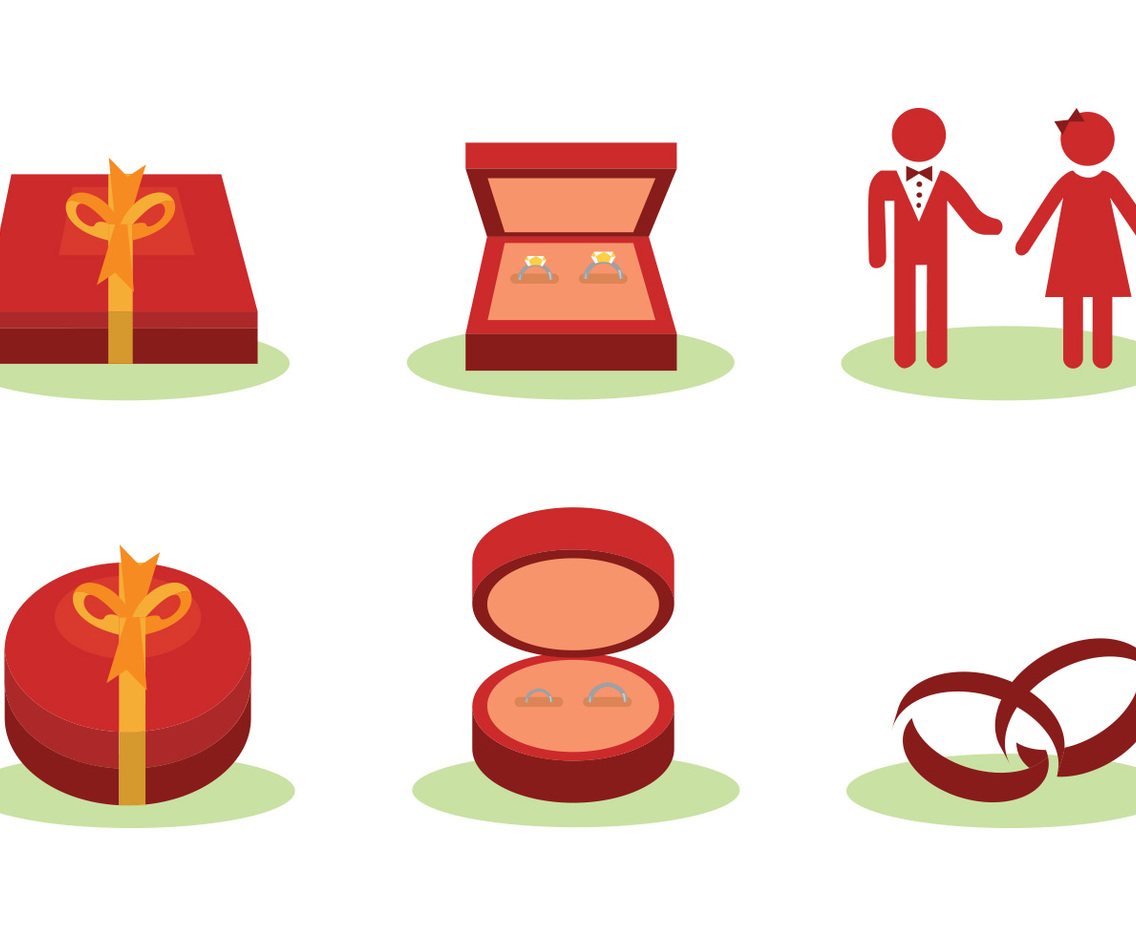 Ring Box Vector Set