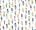 Miniatura de Personas Vector Pattern