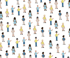 Miniatura de Personas Vector Pattern