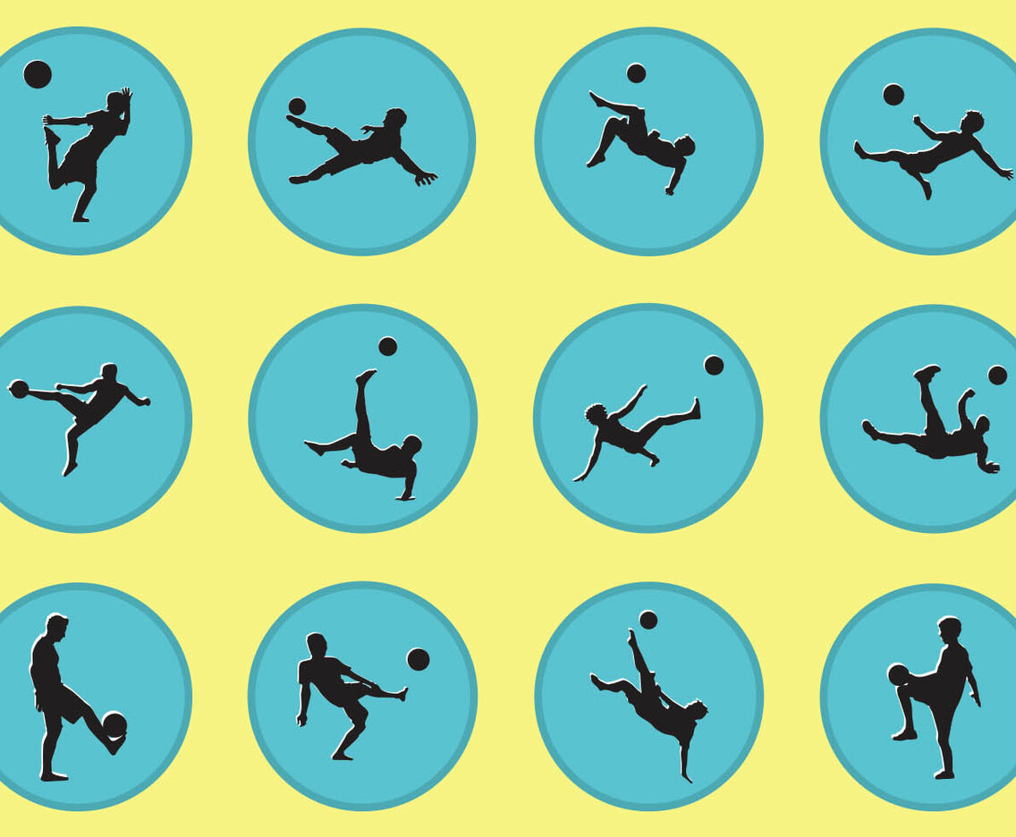 Silhouette Of Vector Soccer