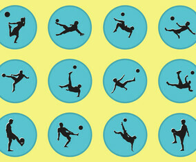 Silhouette Of Vector Soccer