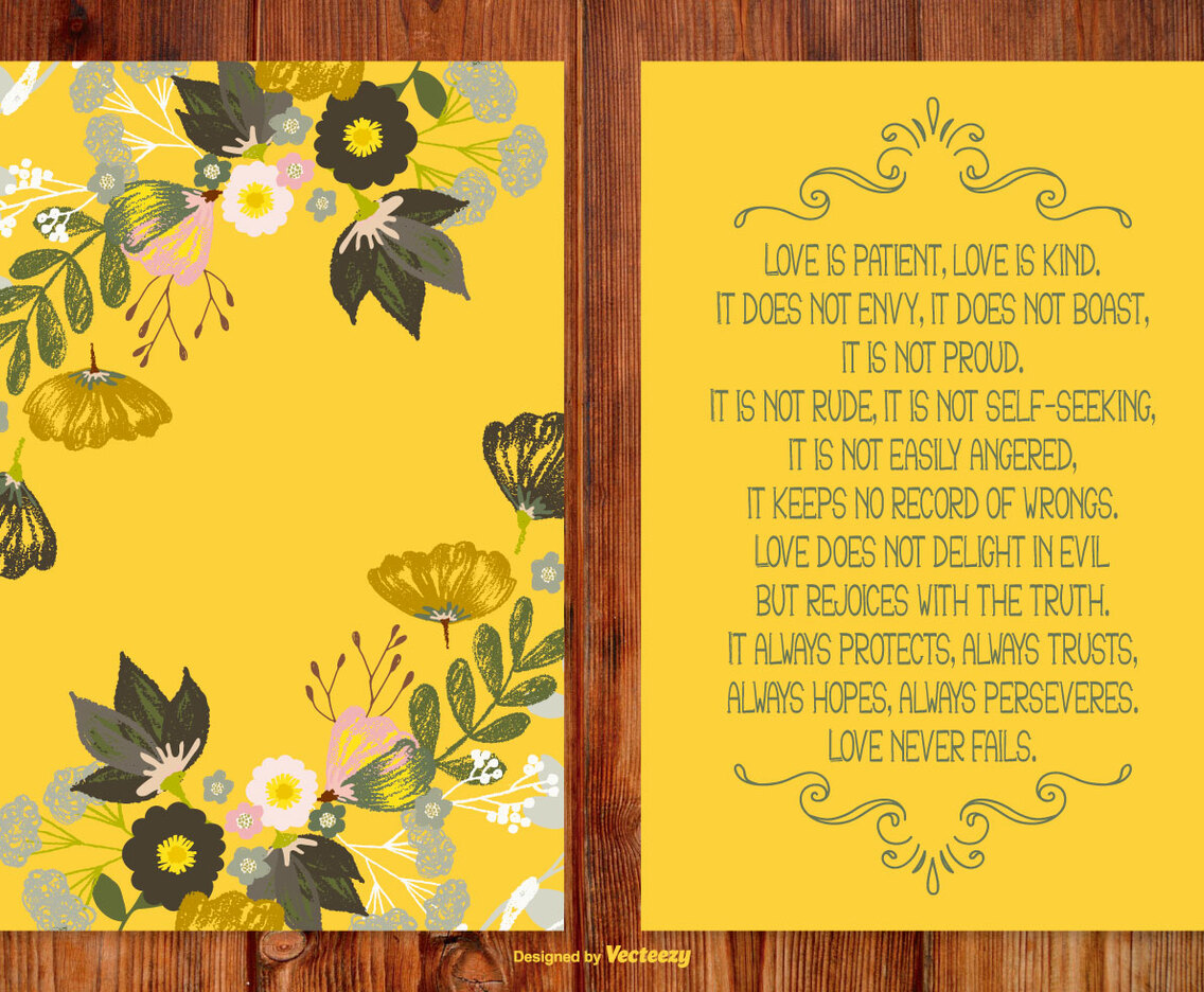 Beautiful Floral Poem Card
