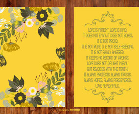 Beautiful Floral Poem Card