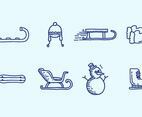 Toboggan Icon Set