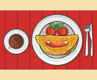 Breakfast Illustration Of Omelet