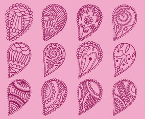 Set Of Cashmere On Pink Background