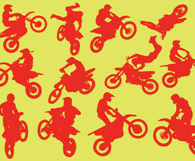 Silhouette Of Motorcross