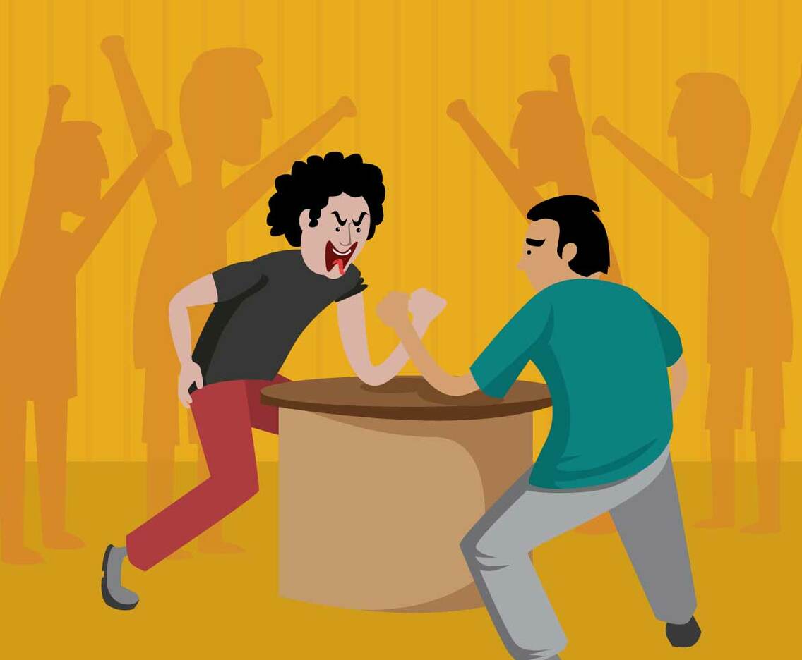Free Arm Wrestling Illustration