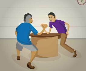 Free Arm Wrestling Illustration
