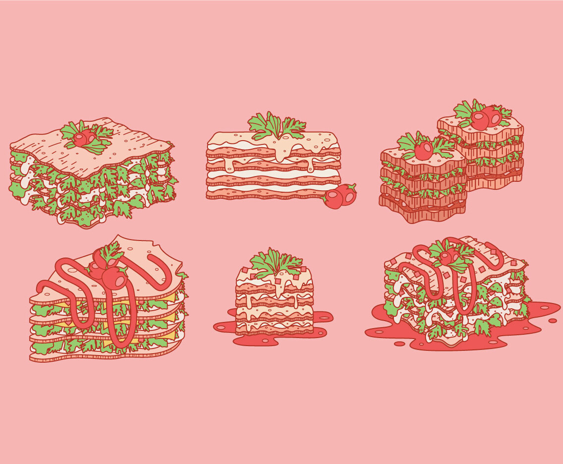 Lasagna Vector