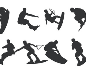 Wakeboarding Silhouette