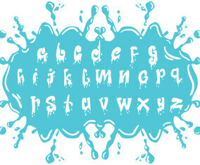 Set Of Water Alphabet Lowercase