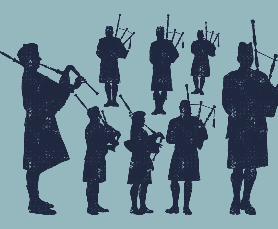Bagpiper Silhouette