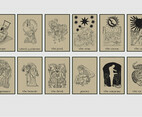 Tarot Card In Brown Background