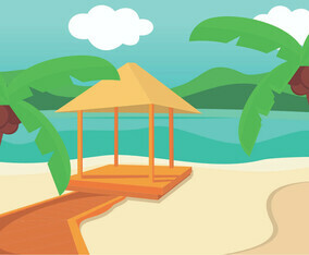 Cozy Gazebo In The Beach