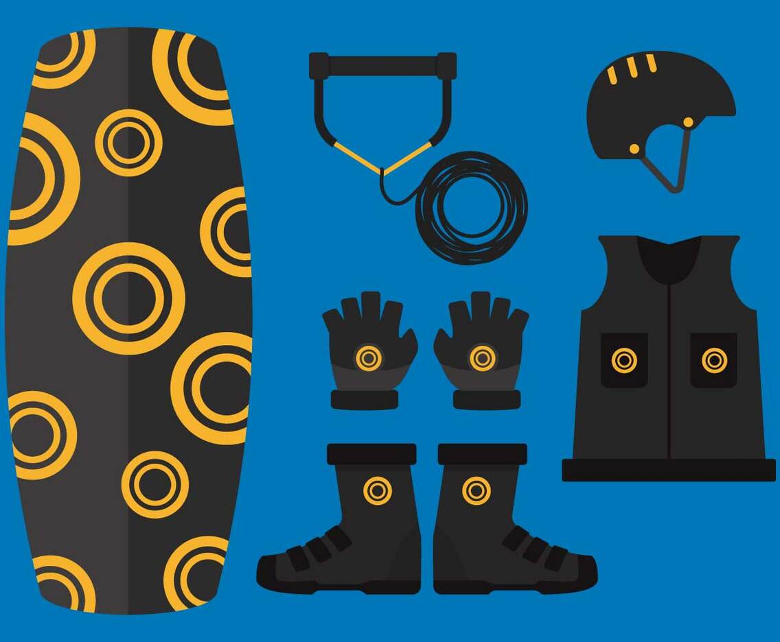 Wakeboarding vector