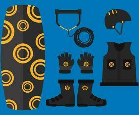 Wakeboarding vector