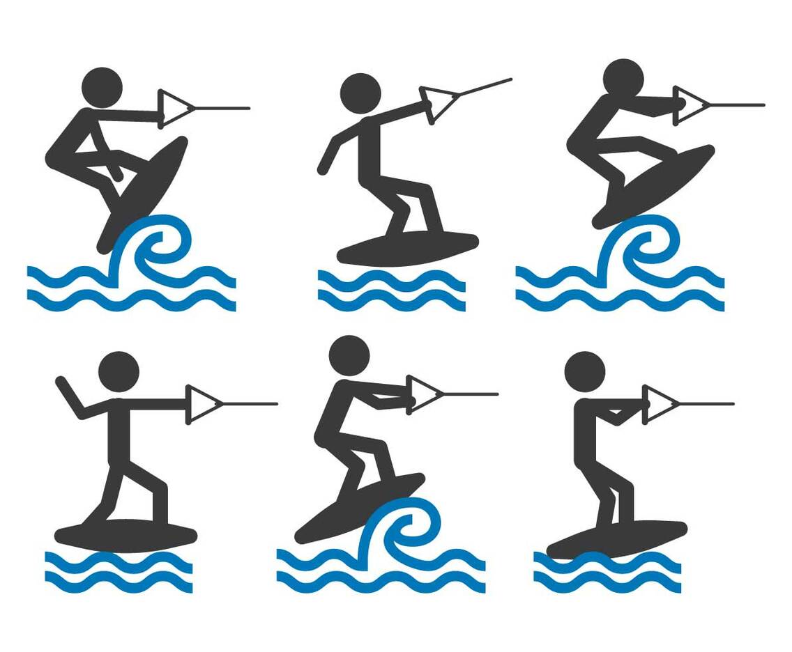 Wakeboarding vector