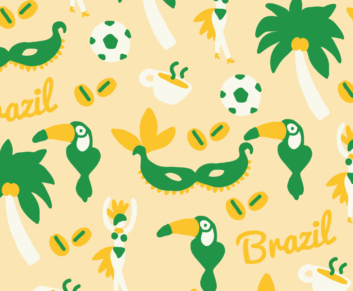 Green  Yellow Brazil Vector