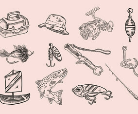 Fishing Icon Set