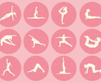 12 Yoga Pose Vectors