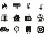 Free Heating and Cooling Icons Vector