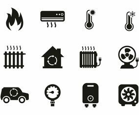 Free Heating and Cooling Icons Vector