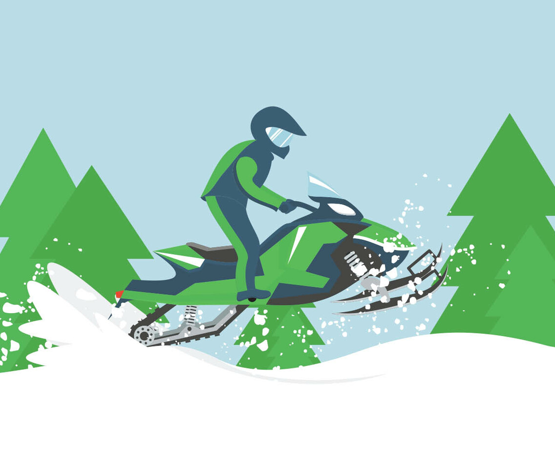 Snowmobile Illustration