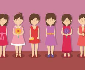 Bridesmaid vector